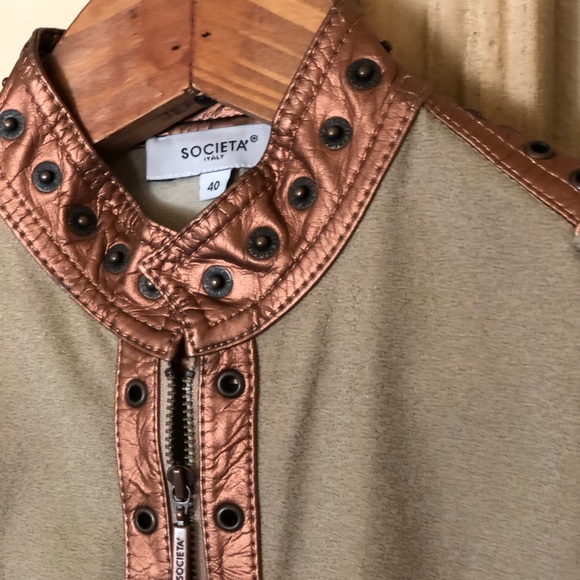 Societa Fashion Italy Bronze Lightweight Jacket - Picture 4 of 12